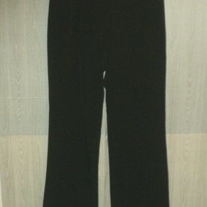 New Vintage Adolfo Dress Pants Size 14 Black Cuffed Flat Front Style #7313